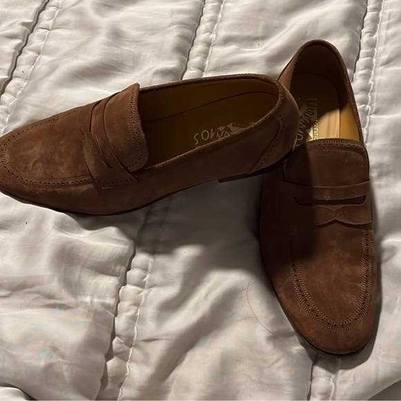 Salvatore Ferragamo Brown Suede Loafers Sz 10.5 main image 5